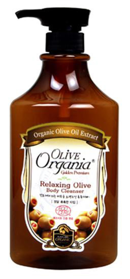 Organia Relaxing Olive Body Cleanser.